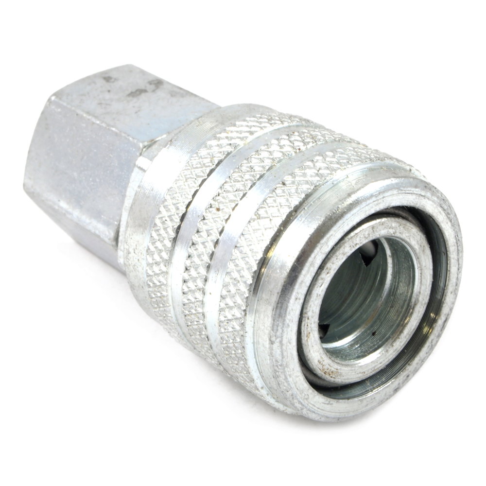 Industrial/Milton Style Push Coupler, 1/4 in x 1/4 in FNPT