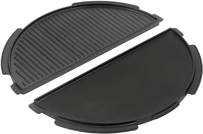 Big Green Egg Half Moon Cast Iron Plancha Griddle (Large, XL, 2XL)  