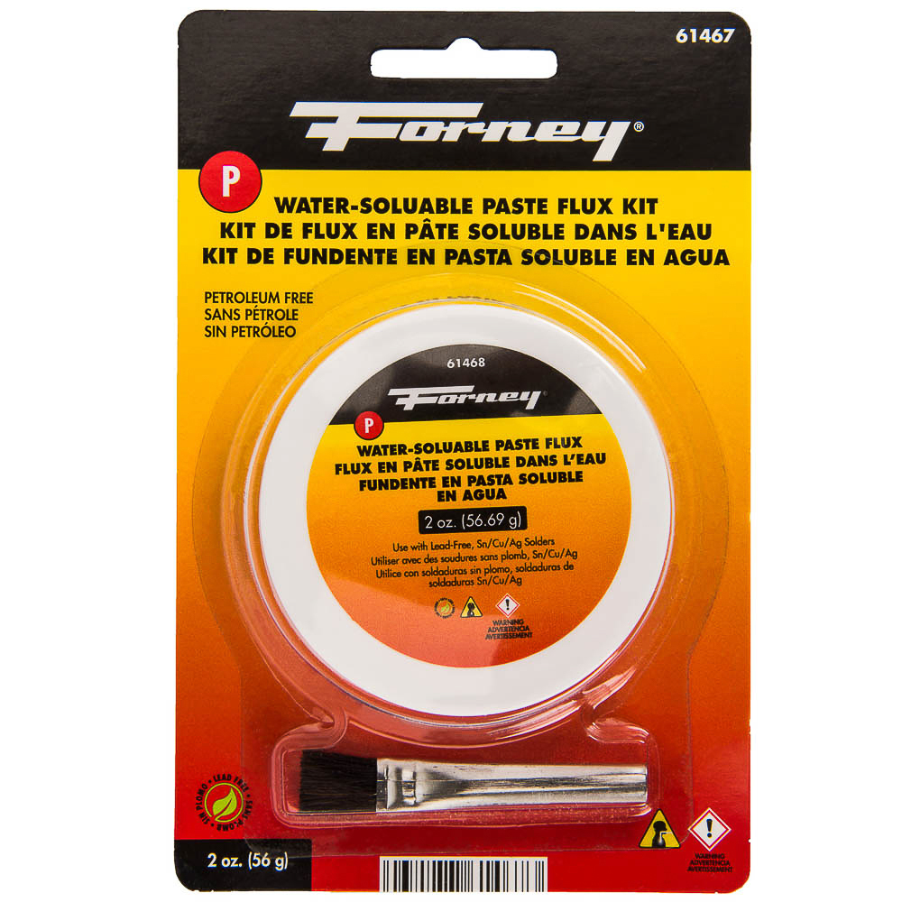 Water Soluble Flux and Brush, Paste, 2 Ounce