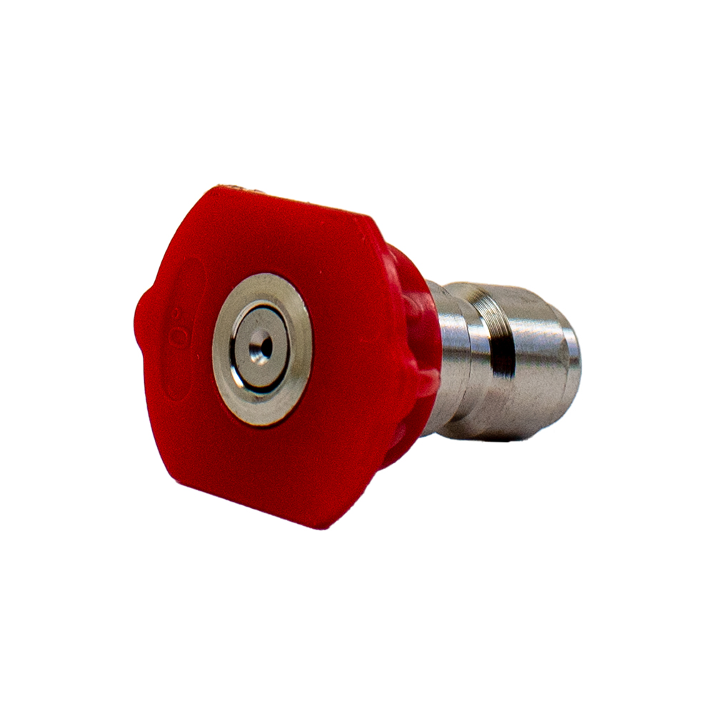 Quick Connect Blasting Nozzle, Red, 0 Degrees x 4.0 mm