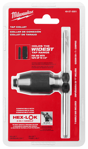 Tap Collet for Taps up to 1/2" & T Handle Bar