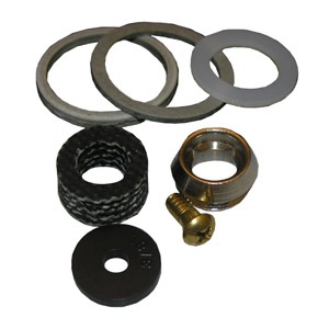 Price Pfister, Tub & Shower Stem Repair Kit, Contains 1 Each, 3/8L Flat Washer, Packing, Friction Wa