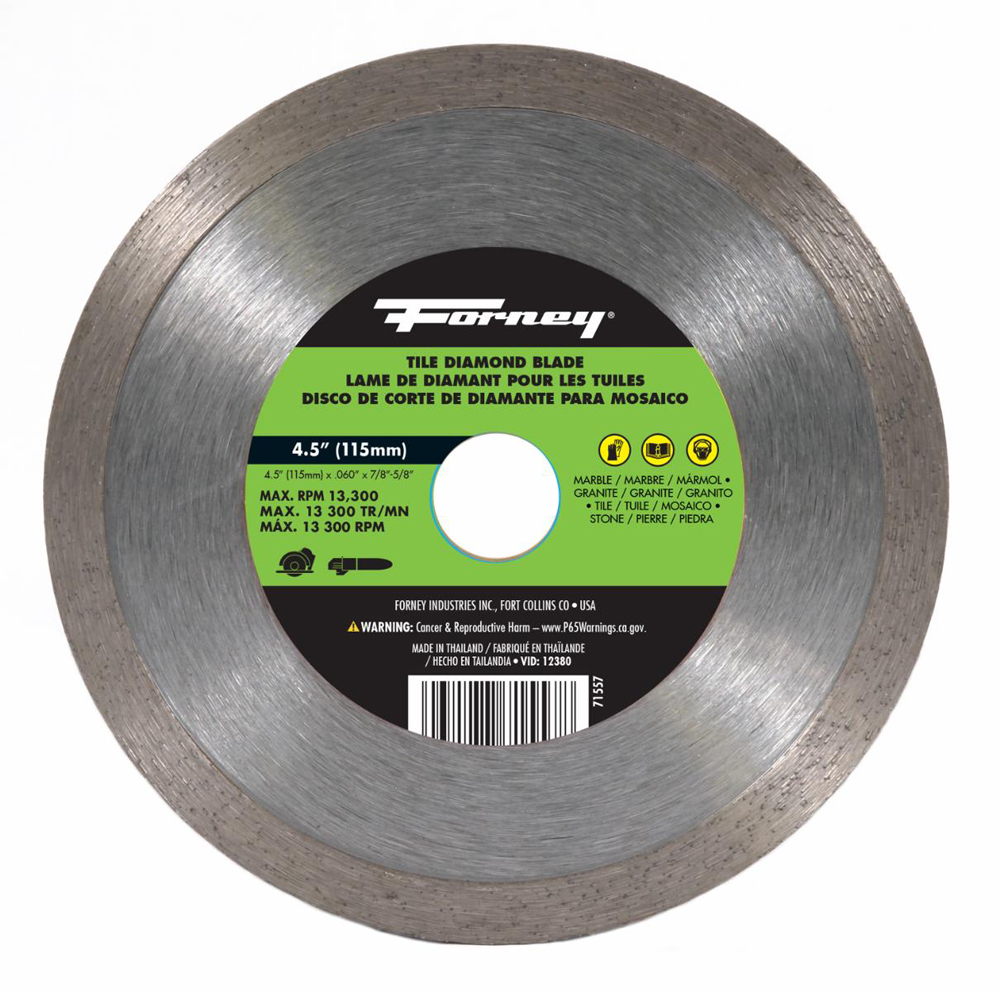 Diamond Tile Cutting Blade, 4-1/2 in