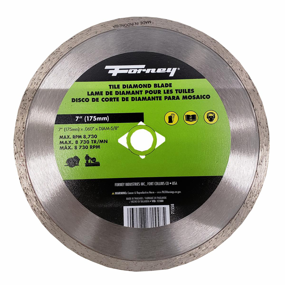 Diamond Tile Cutting Blade, 7 in