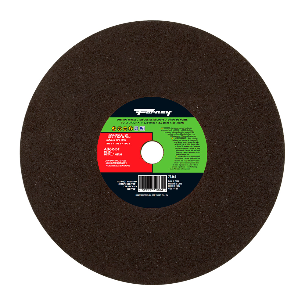 Cutting Wheel, Metal, Type 1 (Flat), 12 in x 3/32 in x 1 in