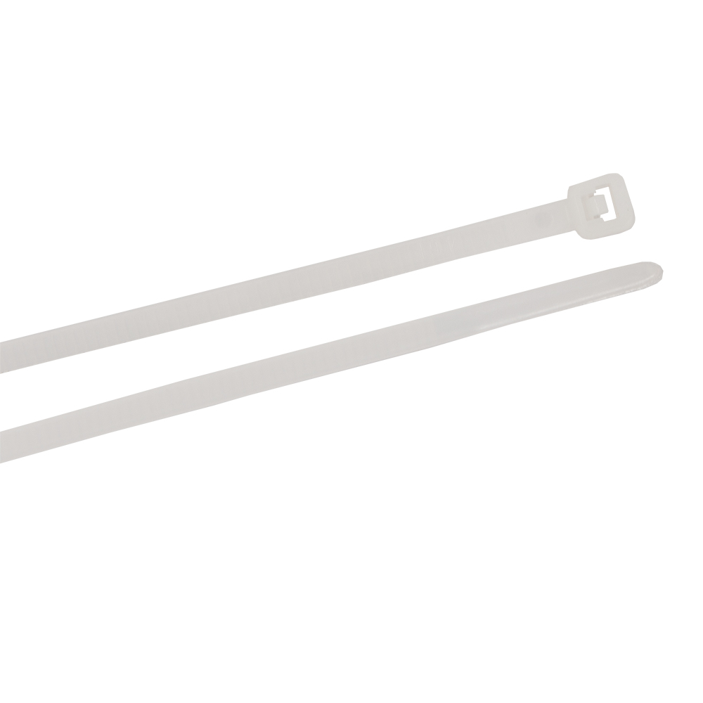 Cable Ties, 4 in Natural Ultra Light-Duty, 100-Pack  