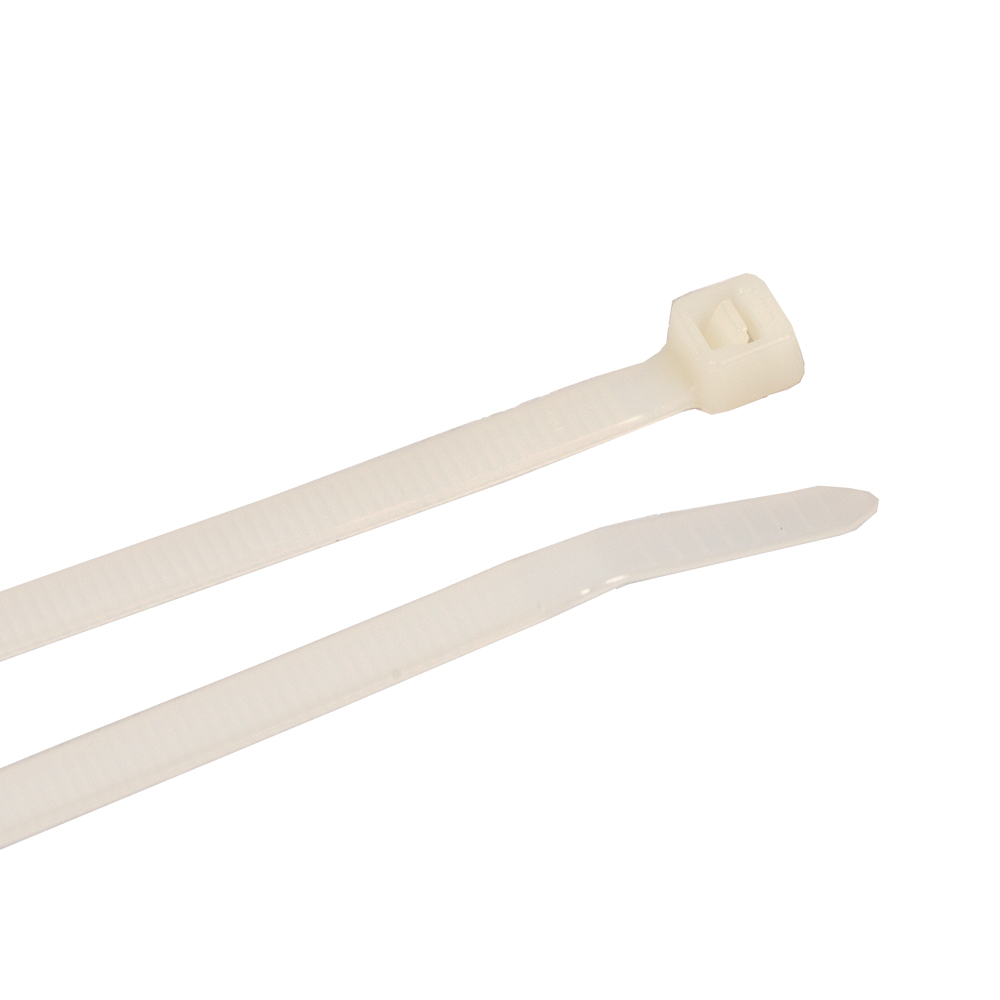 Cable Ties, 8 in Natural Standard Duty, 100-Pack