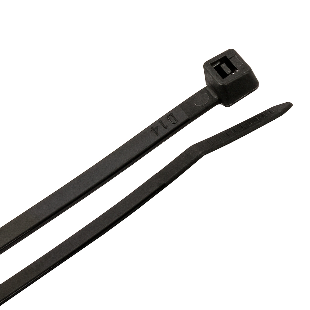 Cable Ties, 14-1/2 in Black Standard Duty, 25-Pack