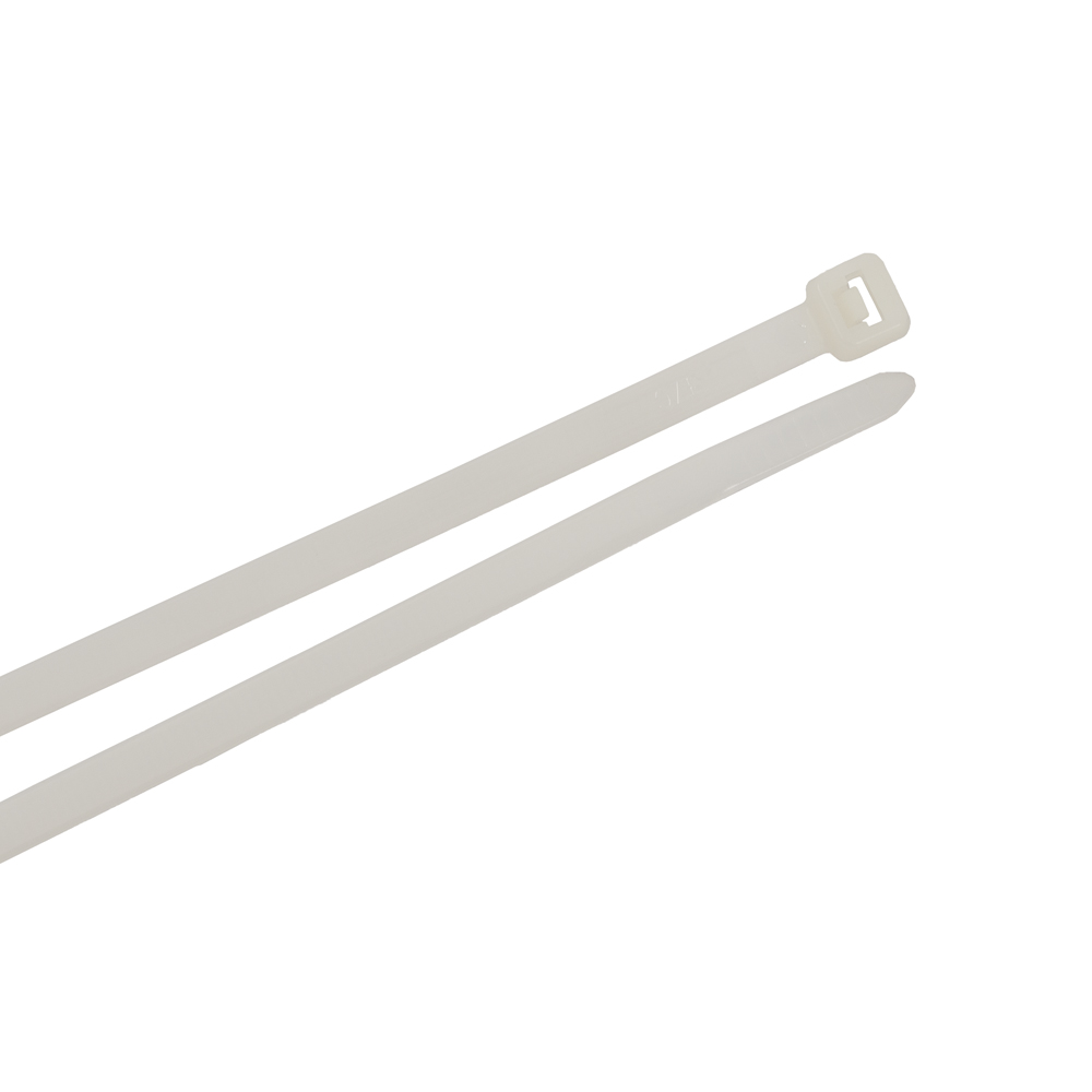 Cable Ties, 14-1/2 in Natural Standard Duty, 100-Pack