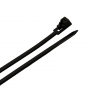 Cable Ties, 11 in Black Releasable Standard Duty, 100-Pack