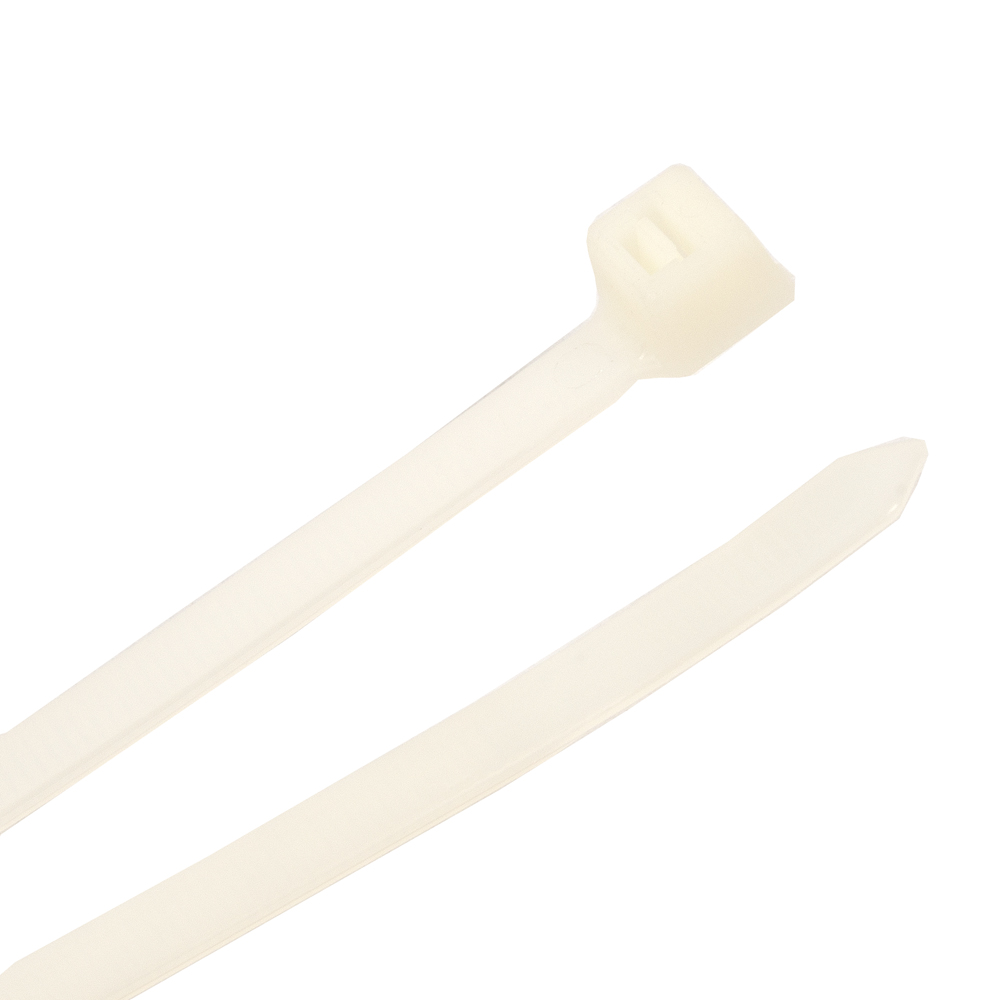 Cable Ties, 14-1/2 in Natural Heavy-Duty, 100-Pack