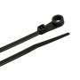 Cable Ties, 6-1/2 in Black Light-Duty Screw Mounts, 100-Pack