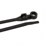 Cable Ties, 15 in Black Standard Duty Screw Mounts, 100-Pack