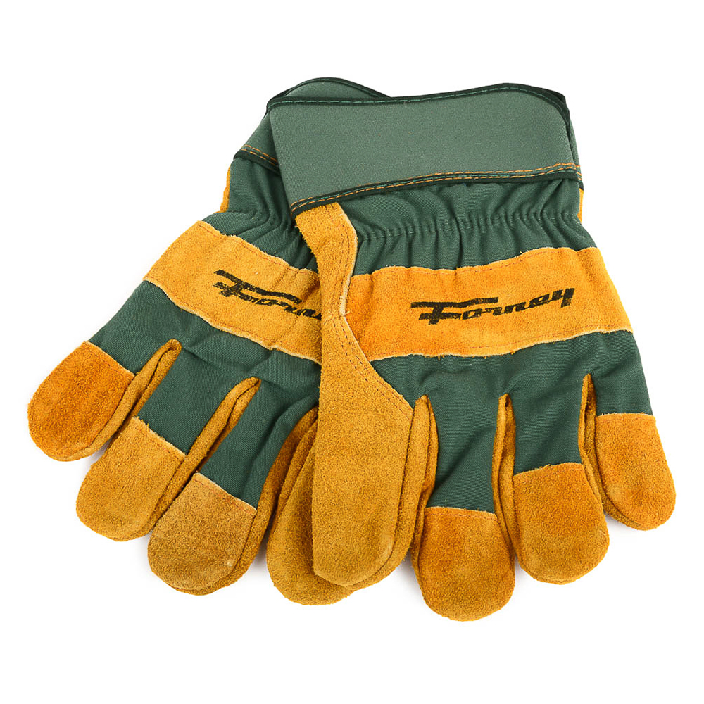 Premium Cowhide Leather Palm Work Gloves (Men's XL)