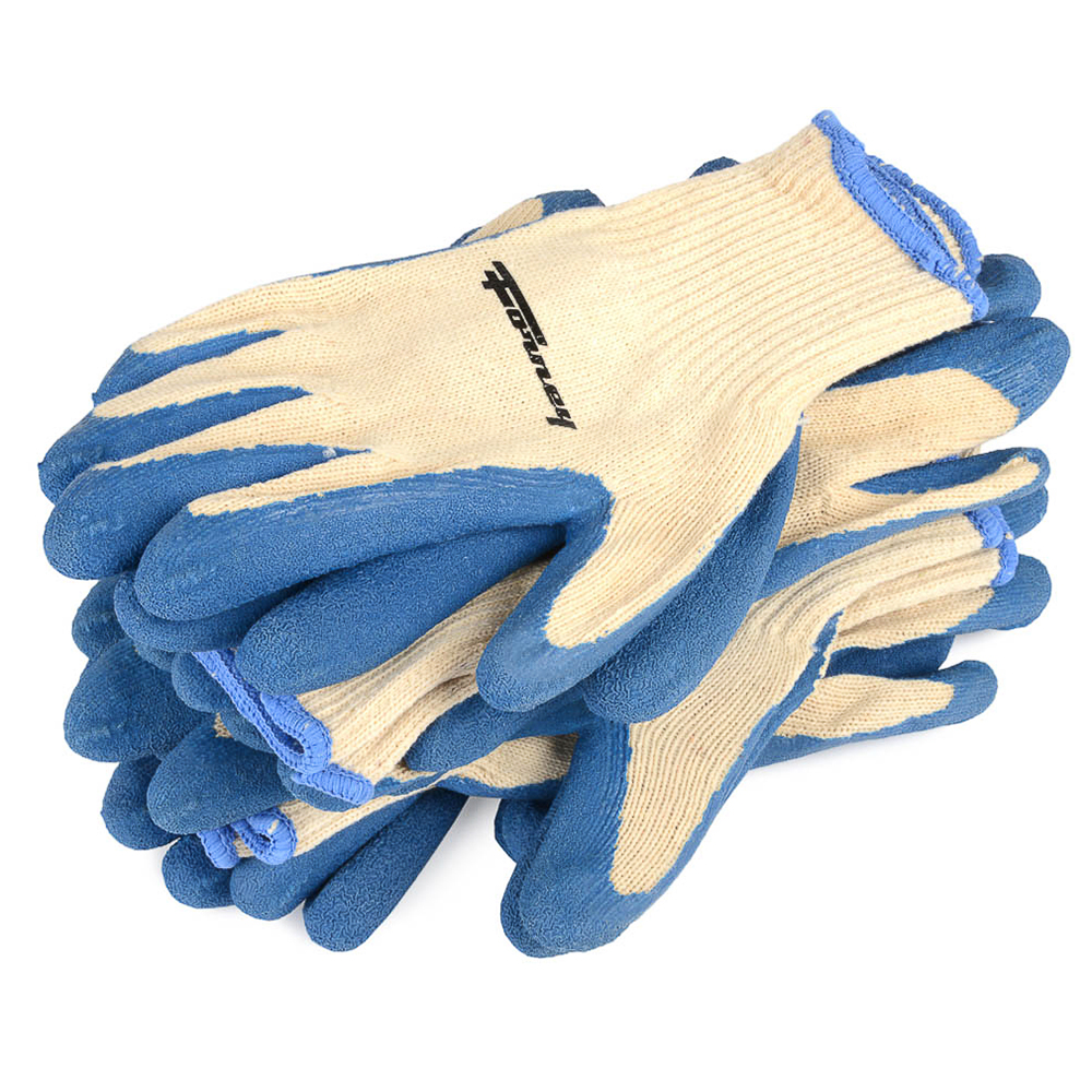 Latex Coated String Knit Gloves, 6-Pack (Size L)