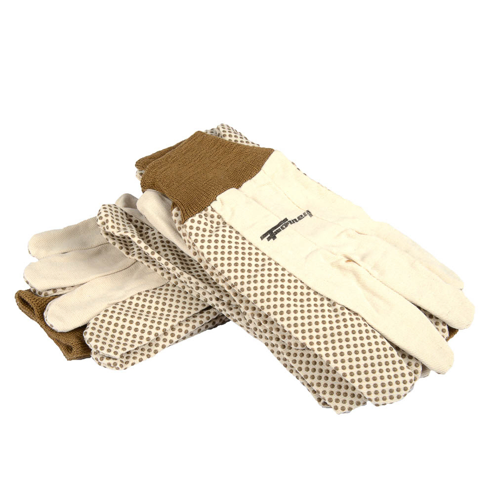 Cotton Canvas Gloves, 6-Pack (Size L)