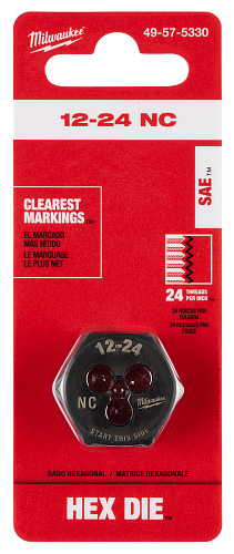 12-24NC 1IN HEX DIE