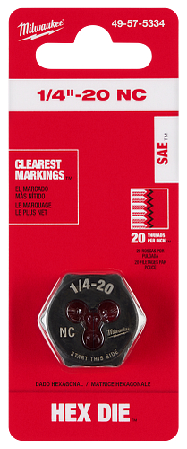 1/4-20 NC HEX DIE