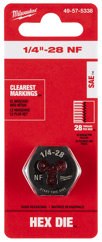 1/4-28 NF HEX DIE