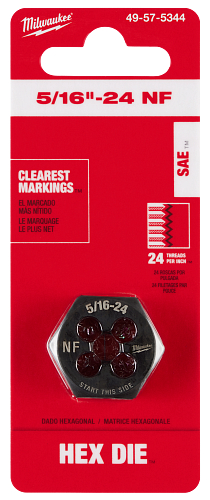 5/16-24 NF HEX DIE