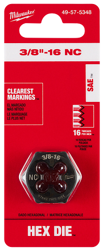3/8-16 NC HEX DIE