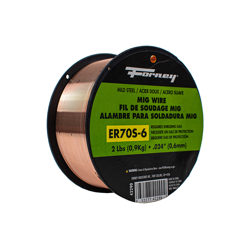 ER70S-6, MIG Welding Wire, Mild Steel, .024 in Diameter x 2 Pound Spool