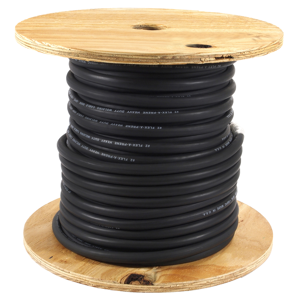 Welding Cable, Number 2, 125ft Reel (Sold by the foot)
