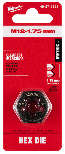 M12-1.75MM 1IN HEX DIE