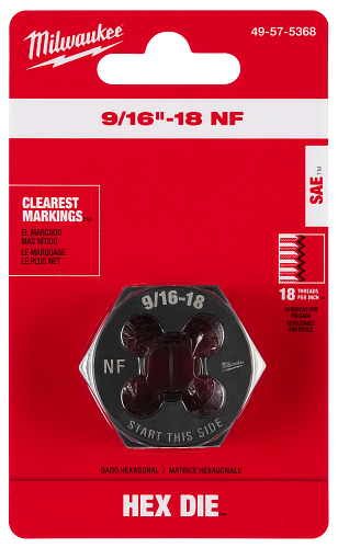 9/16-18 NF 1-7/16IN HEX DIE