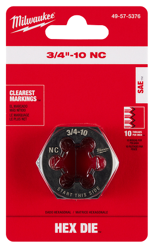 3/4-10 NC 1-7/16IN HEX DIE