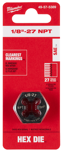 1/8-27 NPT 1IN HEX DIE