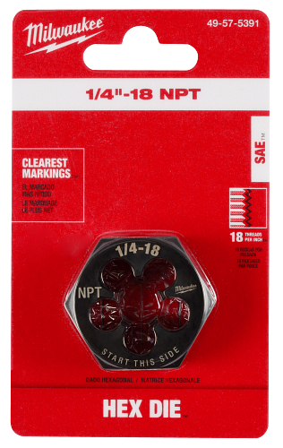 1/4-18 NPT 1-7/16IN HEX DIE