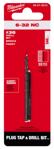 6-32 NC PLUG TAP & #35 DRILL BIT