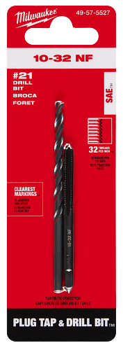 10-32 NF PLUG TAP & #21 DRILL BIT