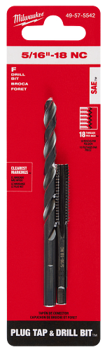 5/16-18 NC PLUG TAP & F DRILL BIT