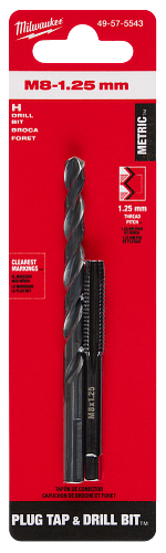 M8-1.25MM PLUG TAP & H DRILL BIT