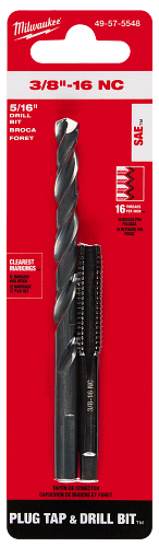3/8-16 NC PLUG TAP & 5/16 DRILL BIT