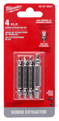 4PC M2 Steel Screw Extractor Set