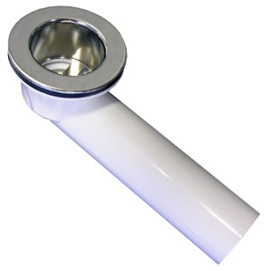 1- 1/2 Inch Bathtub Waste and Overflow Shoe, White PVC