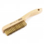 Scratch Brush with Shoe Handle, Brass, 4 x 16 Rows
