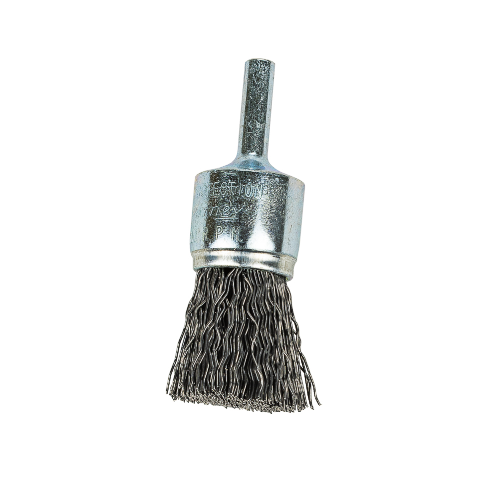 Command PRO End Brush, Crimped, 3/4 in x .020 in x 1/4 in Shank