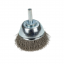 Command PRO Cup Brush, Crimped, 2-1/2 in x .008 in x 1/4 in Shank