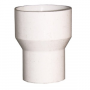 White Plastic Tubular,1-1/2 Inch X 1-1/4 Inch, Bell Type Reducer