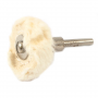 Buffing Wheel, Cotton, 1 in x 1/8 in Shaft