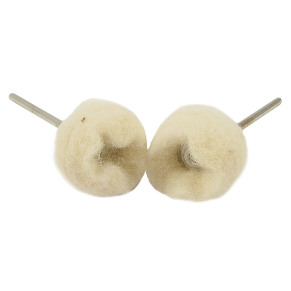 Felt Polishing Wheel, 7/8 in x 3/32 in Shaft, 2-Pack
