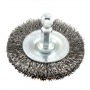Wire Wheel, Crimped, 2 in x .008 in x 1/4 in Hex Shank