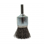End Brush, Crimped, 1 in x .012 in x 1/4 in Rounded Shank