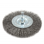 Wire Wheel, Crimped, 4 in x .012 in x 1/4 in Hex Shank