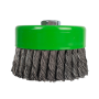 Cup Brush, Knotted, 6 in x .020 in x 5/8 in-11 Arbor