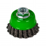 Cup Brush, Knotted, 2-3/4 in x .020 in x 5/8 in-11 Arbor